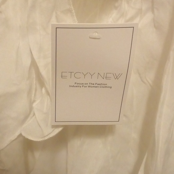 NWT - Summer Tie Back Lace Sleeves Ruffle A-Line Casual Layer Hem Mini Dress - Picture 10 of 14